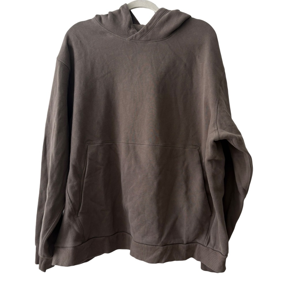 Lululemon Steady State Hoodie Mens XXL Espresso Brown Fleece Pullover LM3ERZS